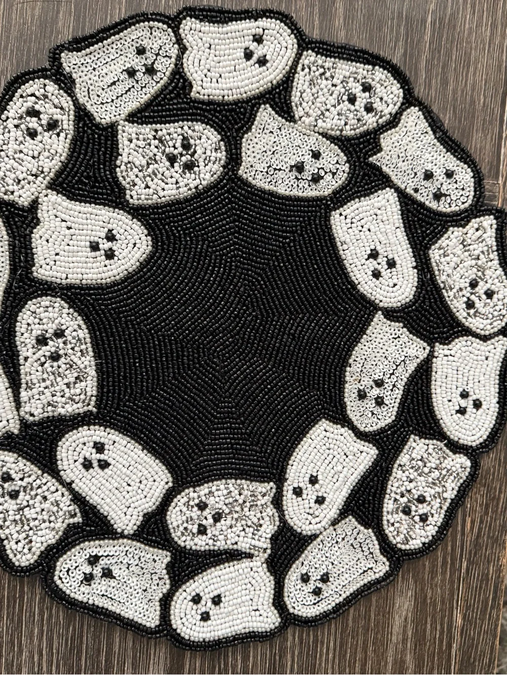 NWT Rachel Zoe Beaded Ghost placemat set of 2